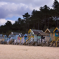 Buy canvas prints of Wells Beach Huts by Catherine Fowler