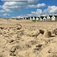 Buy canvas prints of Sandcastles and Beach Huts by Catherine Fowler