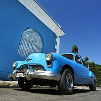 Buy canvas prints of Shades of Blue in Cienfuegos Cuba. by MIKE POBEGA