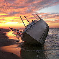 Buy canvas prints of Shipwreck on beach by MIKE POBEGA