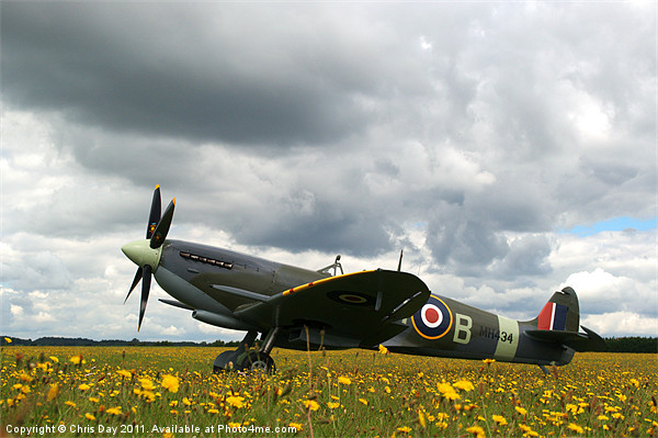Spitfire Mk IXB Picture Board by Chris Day