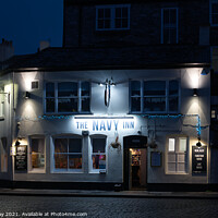 Buy canvas prints of The Navy Inn by night by Chris Day