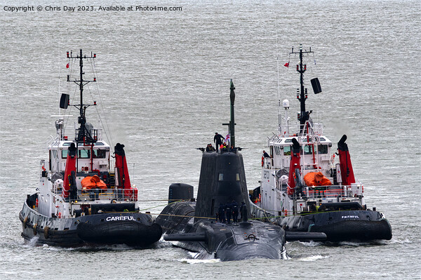 HMS Audacious and escort Picture Board by Chris Day