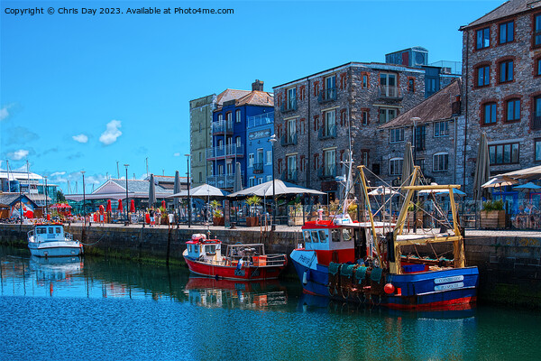 Sutton Harbour Restaurants Picture Board by Chris Day