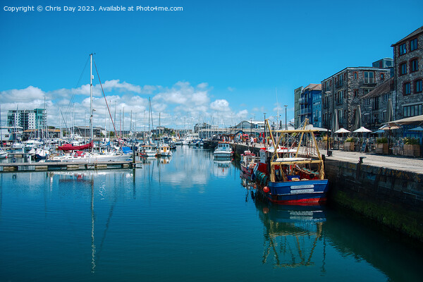 Sutton Harbour Picture Board by Chris Day