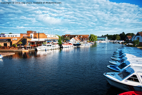 River Bure at Wroxham Bridge Picture Board by Chris Day