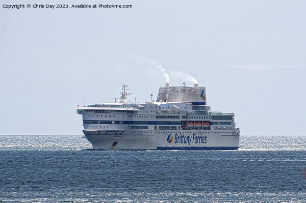 Brittany Ferries Pont Avon arrives in Plymouth  Picture Board by Chris Day