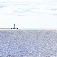 Buy canvas prints of Breakwater Lighthouse arty style by Chris Day