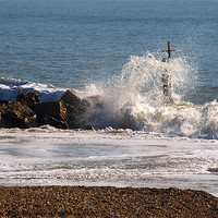Buy canvas prints of Waves crashing by Chris Day