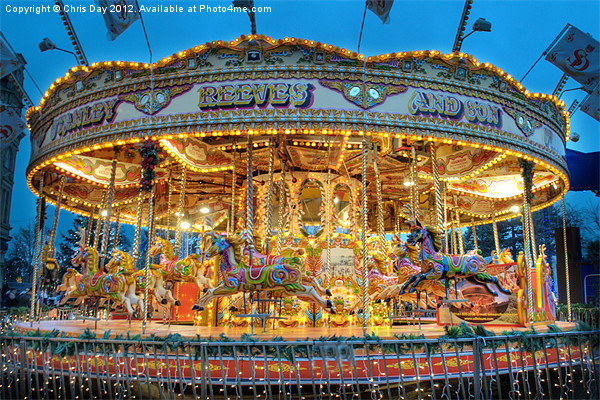 Carousel in Bournemouth Picture Board by Chris Day