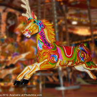 Buy canvas prints of Carousel Horse Elizabeth by Chris Day