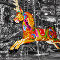 Buy canvas prints of Carousel Horse Elizabeth by Chris Day