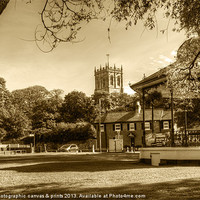 Buy canvas prints of Christchurch Village Green by Chris Day