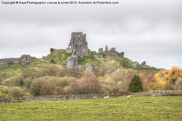 Corfe Castle Picture Board by Chris Day