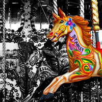 Buy canvas prints of Carousel Horse by Chris Day