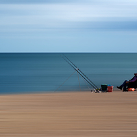 Buy canvas prints of Lone Angler by Chris Day