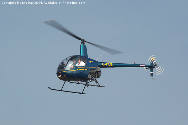 R22 Beta Helicopter Picture Board by Chris Day