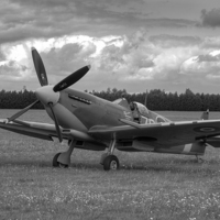 Buy canvas prints of Spitfire Mk IXB MH434 by Chris Day