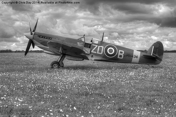 Spitfire Mk IXB MH434 Picture Board by Chris Day