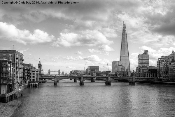 London Skyline Picture Board by Chris Day