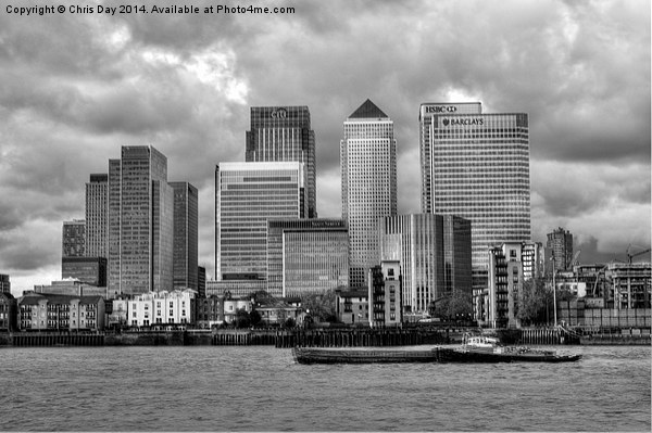 Canary Wharf Picture Board by Chris Day