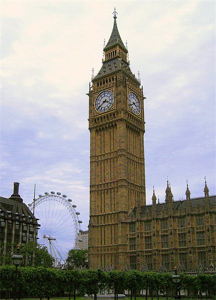 Big Ben and the London Eye Picture Board by Chris Day