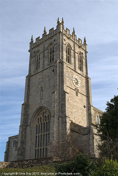 Christchurch Priory bell tower Picture Board by Chris Day