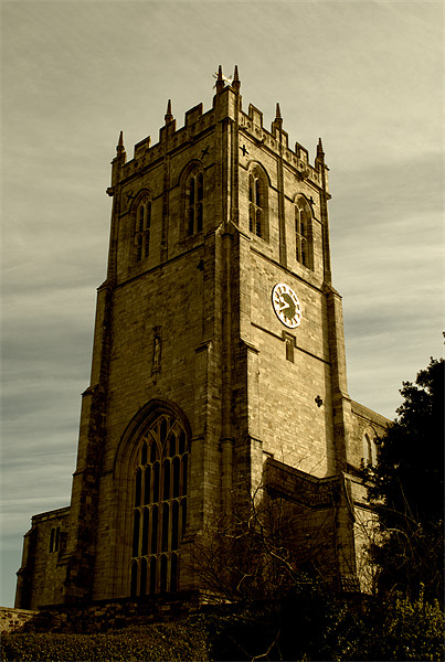 Christchurch Priory bell tower Picture Board by Chris Day
