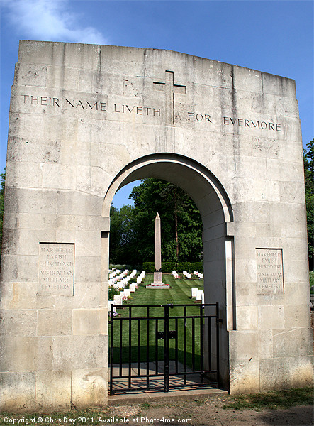 Anzac Cemetery in Harefield Churchyard Picture Board by Chris Day