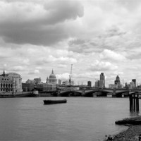 Buy canvas prints of London Skyline in Black and White by Chris Day