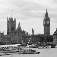 Buy canvas prints of Palace of Westminster in Black and White by Chris Day