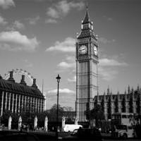 Buy canvas prints of Parliament Square in Black and White by Chris Day