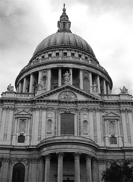 St Pauls Cathedral in Black and White Picture Board by Chris Day