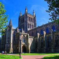 Buy canvas prints of Hereford Cathedral by Chris Day