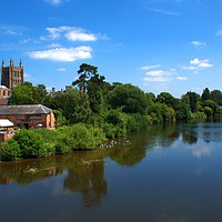 Buy canvas prints of Hereford Skyline by Chris Day