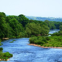 Buy canvas prints of River Wye at Hay-on-Wye by Chris Day