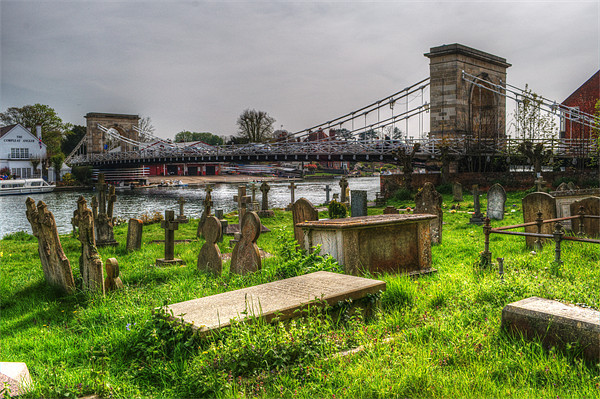 Marlow Bridge from All Saints Graveyard Picture Board by Chris Day