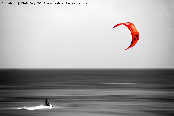 Kite Surfer Picture Board by Chris Day