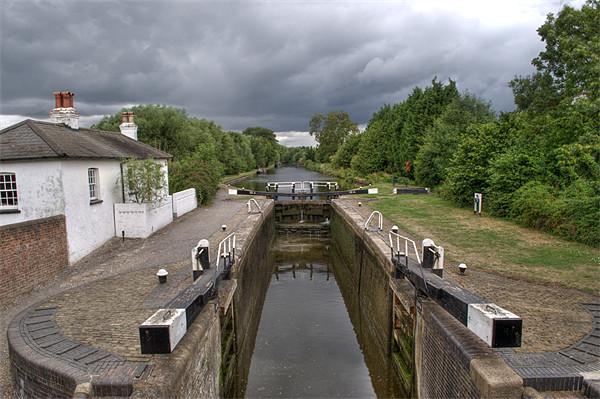 Wide Water Lock Harefield 2 Picture Board by Chris Day