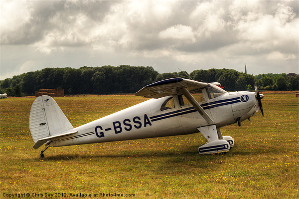 Luscombe 8E Deluxe 2 seater plane Picture Board by Chris Day
