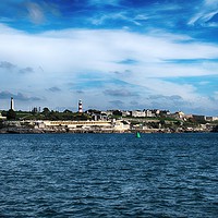 Buy canvas prints of Plymouth Hoe and seafront by Chris Day