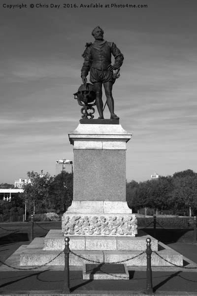 Sir Francis Drake statue on Plymouth Hoe Picture Board by Chris Day
