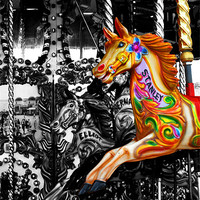 Buy canvas prints of Carousel in isolation by Chris Day