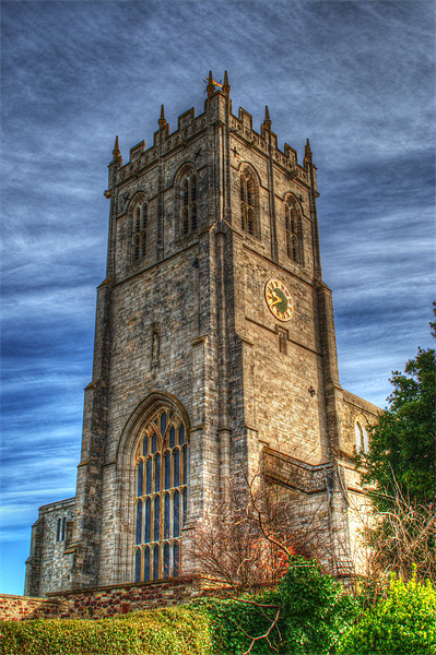 Christchurch Priory Bell Tower Picture Board by Chris Day