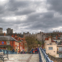 Buy canvas prints of Windsor Castle from Eton Bridge by Chris Day