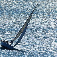 Buy canvas prints of Yacht on Plymouth Sound by Chris Day