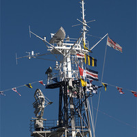 Buy canvas prints of Radio Mast of HMS Belfast by Chris Day