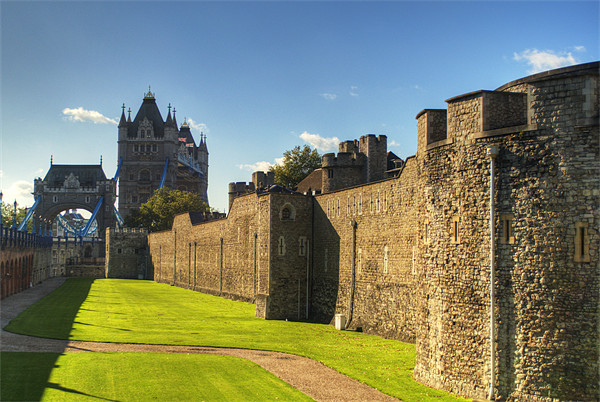 Tower of London East wall and moat Picture Board by Chris Day