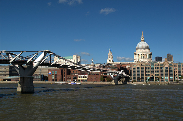 Millennium Bridge and St Pauls Picture Board by Chris Day