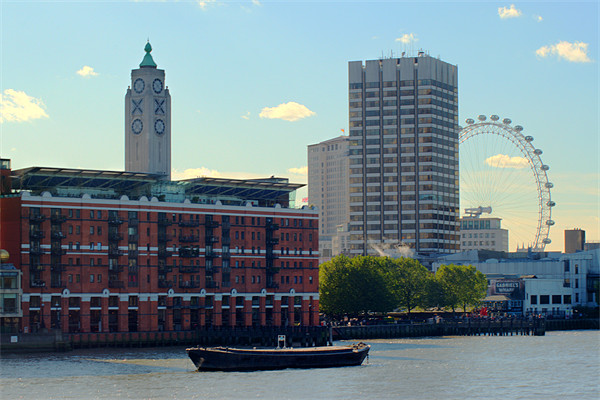 Oxo Tower and London Eye Picture Board by Chris Day